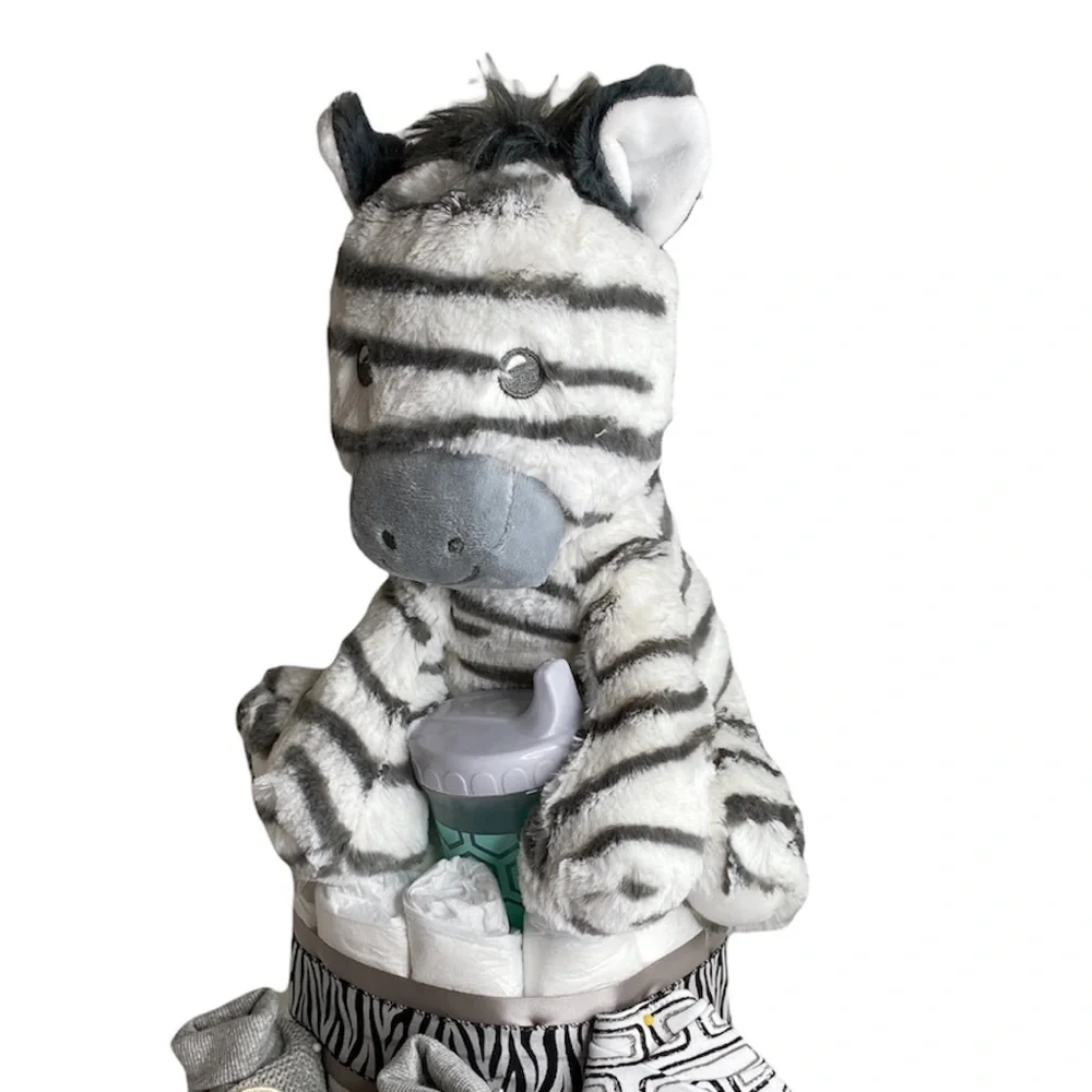 Zebra Diaper Cake